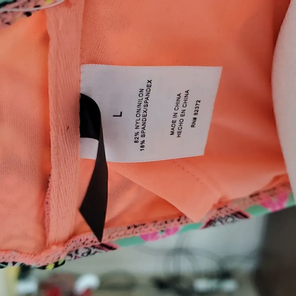 NWT Zumiez Trillium NWT neon print bikini top